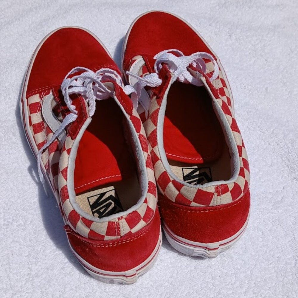 Vans Unisex Stackform Red White Checkerboard Plat… - image 3